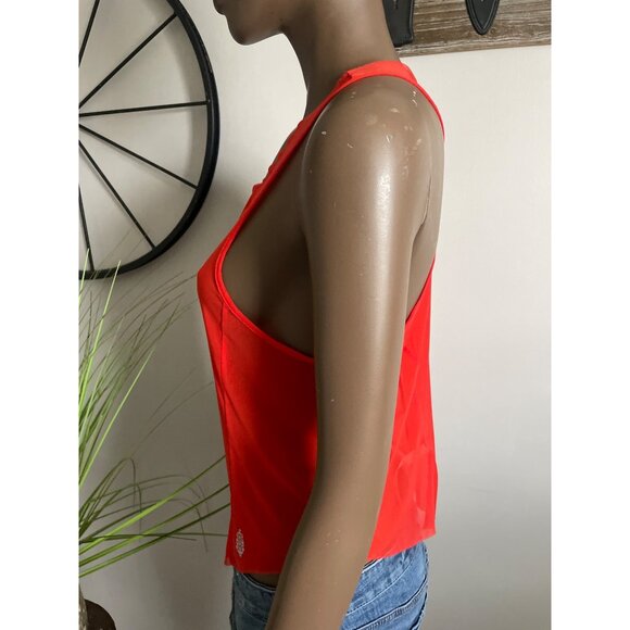 Free People Movement Sheer Tangerine Racerback Tank Top Womens L - Picture 2 of 9